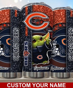Personalized Chicago Bears Tumbler - Custom Name Edition