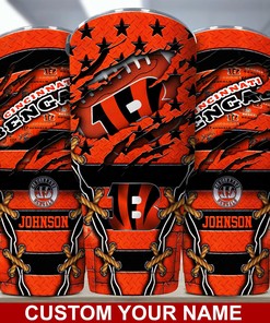 Personalized Cincinnati Bengals Tumbler - Custom Name Edition