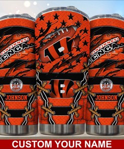 Personalized Cincinnati Bengals Tumbler - Custom Name Edition