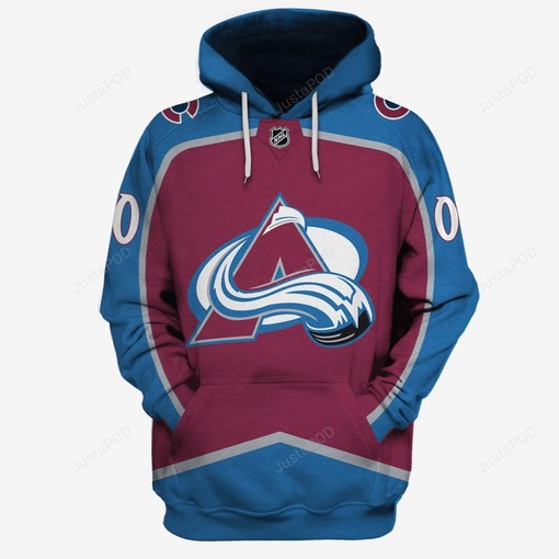 Personalized Custom Name And Number Colorado Avalanche 3D Hoodie Zip Hoodie 02