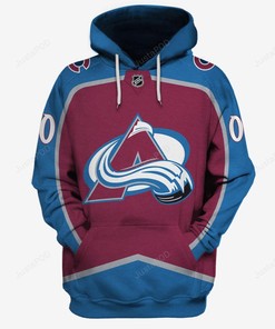 Personalized Custom Name And Number Colorado Avalanche 3D Hoodie Zip Hoodie 02