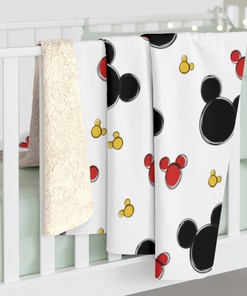 Personalized Disney Mickey Blanket, Disney Sherpa Fleece Blanket, Disney Couch Blanket, Mickey Mouse Blanket, Disney Home Nursery