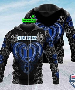Personalized Duke Blue Devils Dragon NCAA 3D Hoodie