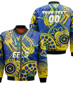 Personalized Eels Rugby 2022 Aboriginal Art Bomber Jacket - LT12
