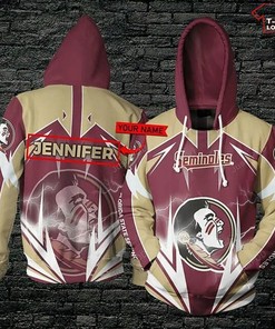 Personalized Florida State Seminoles Garnet Gold 3D Hoodie for Men Women