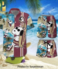 Personalized Florida State Seminoles Snoopy Full Printing Hawaiian Shirt