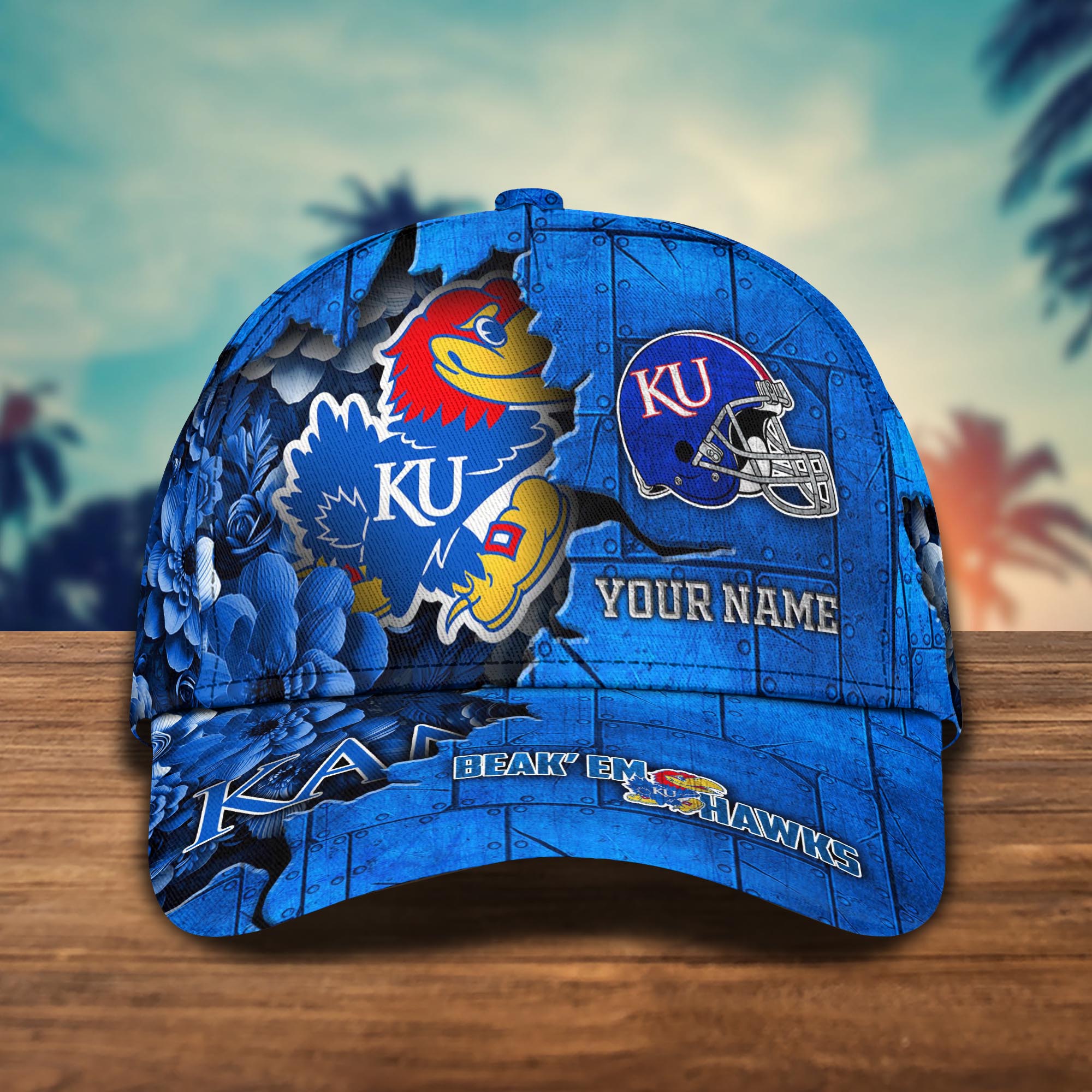 Personalized Kansas Jayhawks Cap for Fans