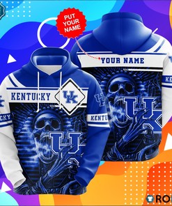 Personalized Kentucky Wildcats Skull 3D Print Hoodie