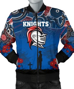 Personalized Knights Mens Bomber Jacket Newcastle ANZAC Day Aboriginal