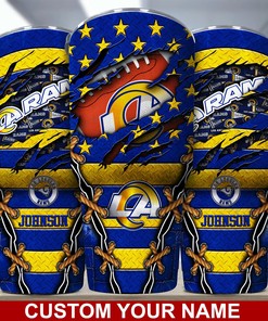 Personalized Los Angeles Rams Tumbler - Custom Name Engraved