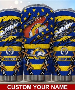 Personalized Los Angeles Rams Tumbler - Custom Name Engraved