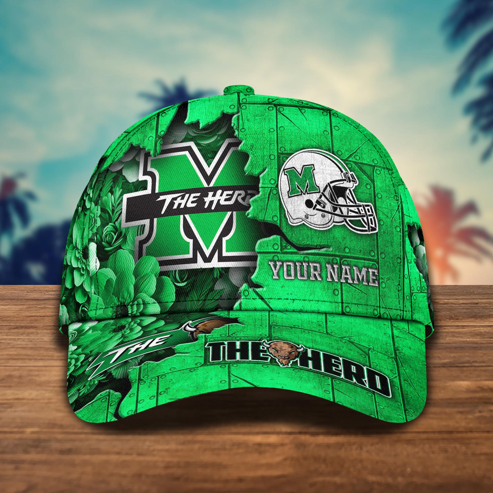 Personalized Marshall Thundering Herd Cap for Fans