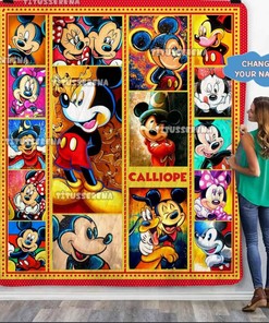 Personalized Mickey Mouse Quilt Blanket Mickey Mouse Bedding Set | Mickey Mouse Christms Gifts | Birthday Gift For Kids