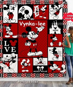 Personalized Mickey Mouse Quilt Blanket, Mickey Mouse Blanket, Mickey Mouse Birthday Gifts for Kids
