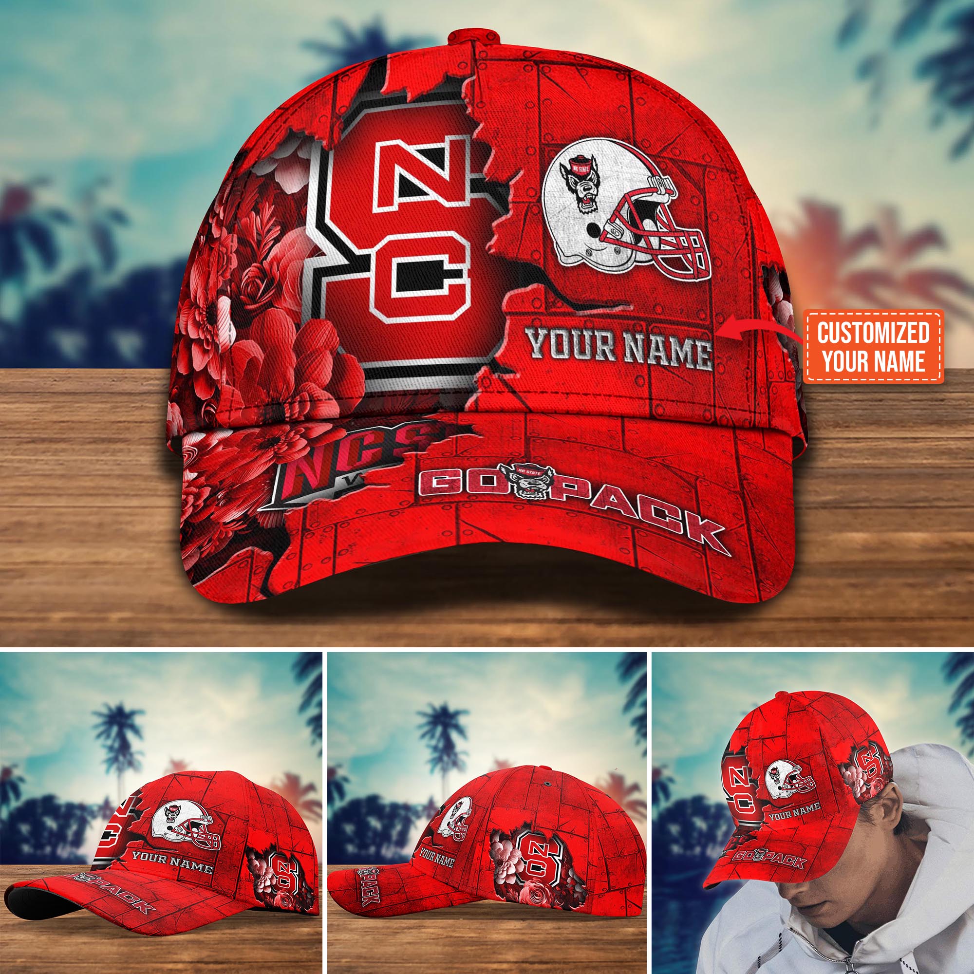 Personalized NC State Wolfpack Cap for Fans