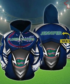 Personalized NCAA Florida Gators Blue White 3D Hoodie