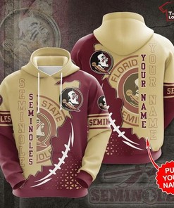 Personalized NCAA Florida State Seminoles Gold 3D Hoodie All Over Printed