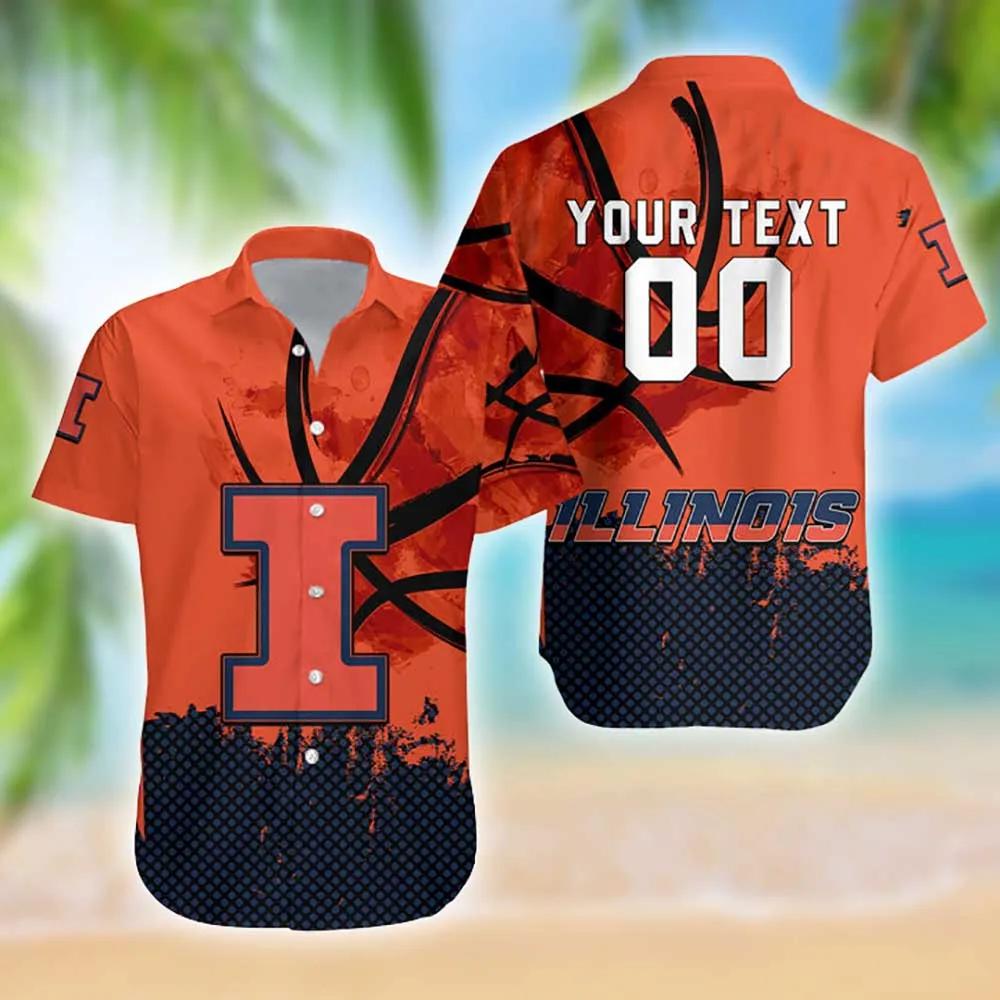 Personalized NCAA Illinois Fighting Illini Hawaiian Shirt