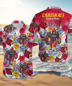 Personalized NCAA Louisville Cardinals Mascot Hawaiian Shirt