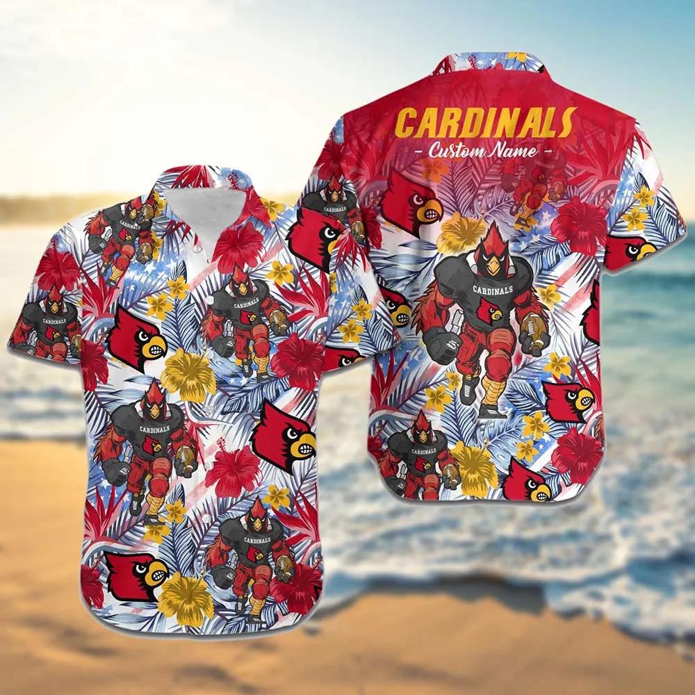 Personalized NCAA Louisville Cardinals Mascot Hawaiian Shirt