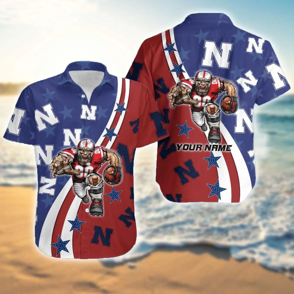 Personalized NCAA Nebraska Cornhuskers American Flag Hawaiian Shirt