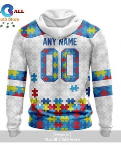 Personalized NFL Arizona Cardinals Special Autism Awareness Puzzle Game White Hoodie 3D