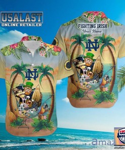 Personalized Notre Dame Fighting Irish Beach Party Hawaiian Shirt