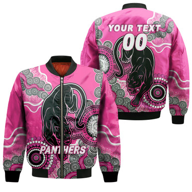 Personalized Panthers Rugby 2022 Aboriginal Art Bomber Jacket - LT12