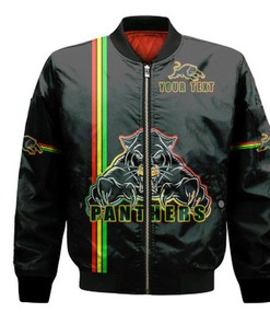 Personalized Penrith Panthers Bomber Jacket Angry Panther Simple Style LT9
