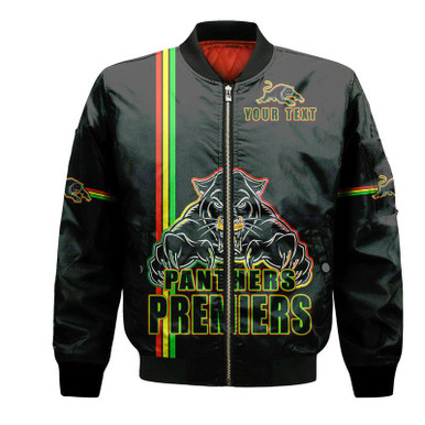 Personalized Penrith Panthers Premiers Bomber Jacket Angry Panther Simple Style LT9