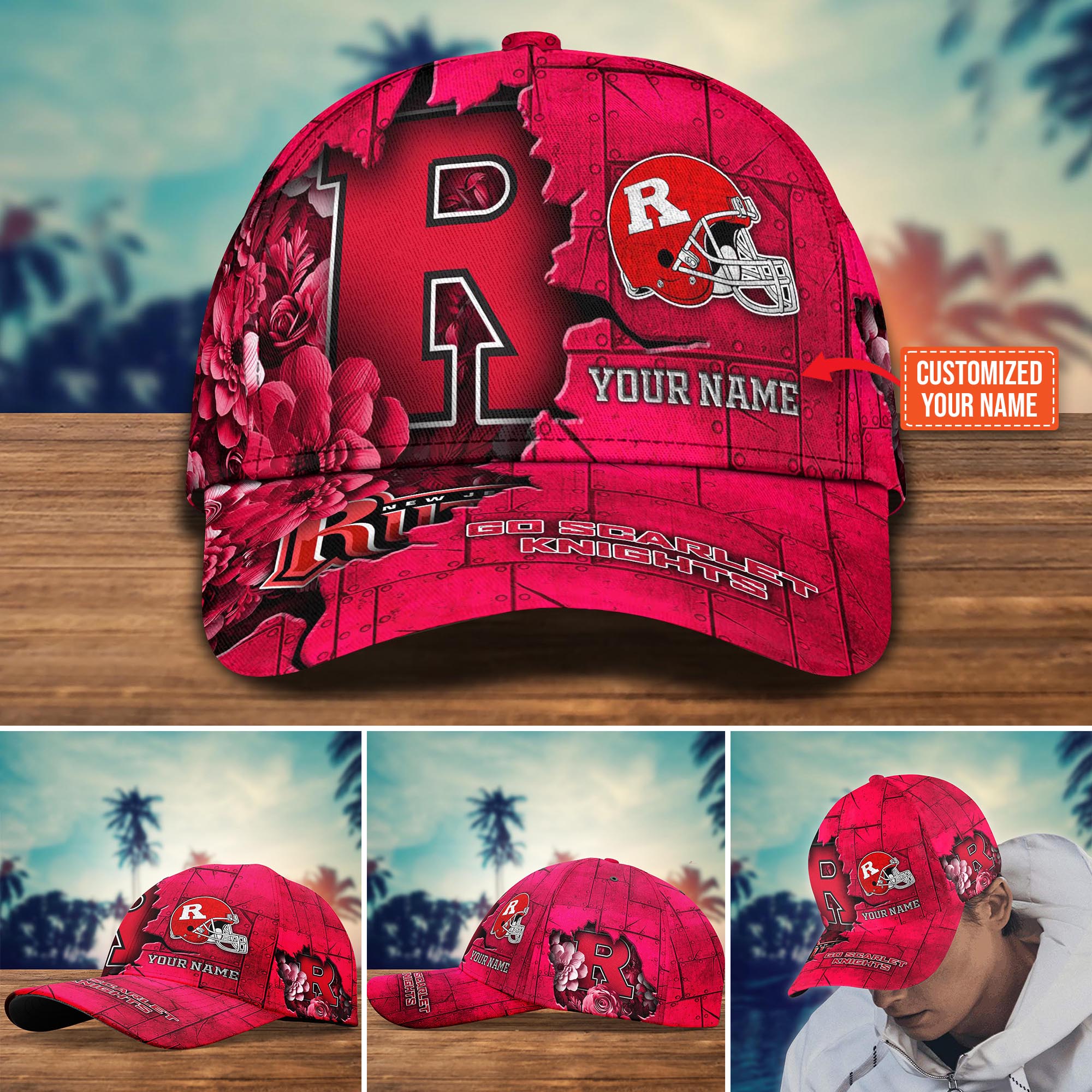Personalized Rutgers Scarlet Knights Cap for Fans