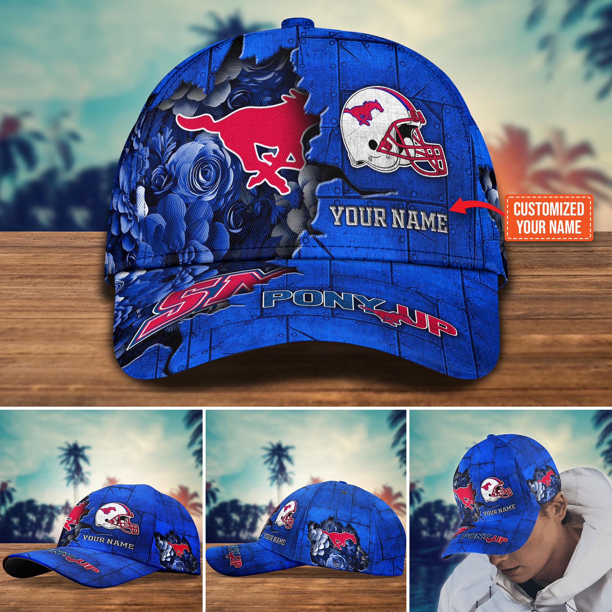 Personalized SMU Mustangs Cap for Fans