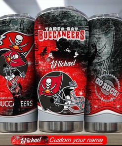 Personalized Tampa Bay Buccaneers Tumbler - Custom Name Included