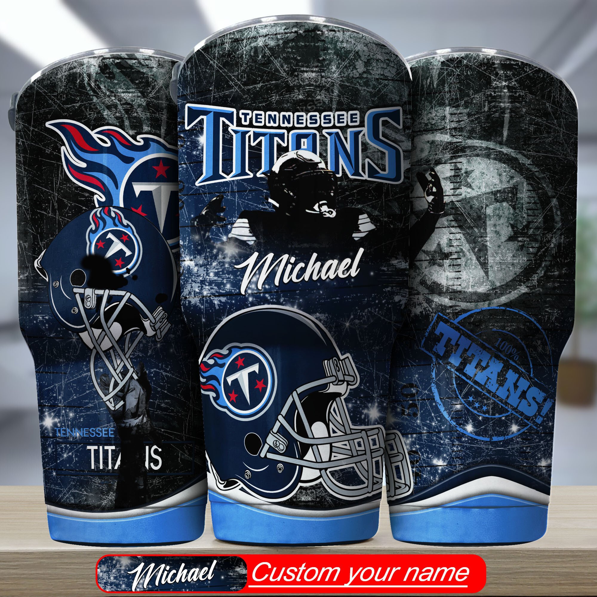 Personalized Tennessee Titans Tumbler - Custom Name Included