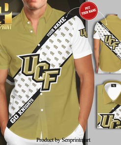 Personalized UCF Knights Basketball Team Full Printing Hawaiian Shirt - Yellow