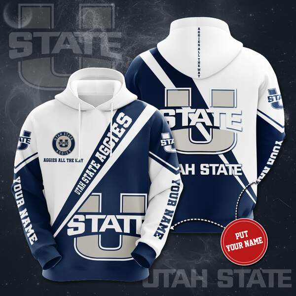 Personalized Utah State Aggies Custom Sport All Over Print Hoodie 3D