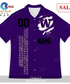 Personalized Washington Huskies Unisex Hawaii Shirt