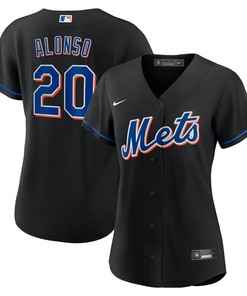 Pete Alonso New York Mets Womens 2022 Alternate Replica Player Jersey - Black Mlb