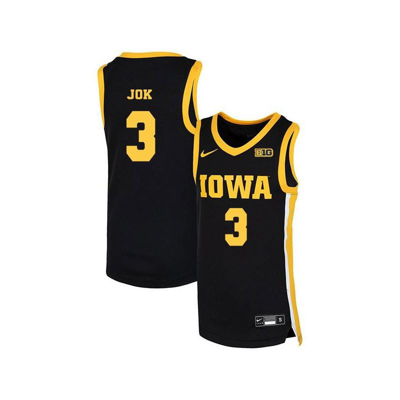 Peter Jok 3 Iowa Hawkeyes Elite Basketball Men Jersey - Black