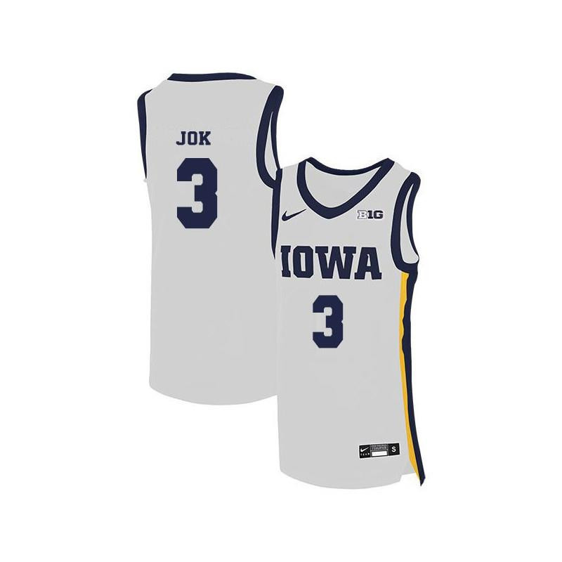 Peter Jok 3 Iowa Hawkeyes Elite Basketball Men Jersey - White