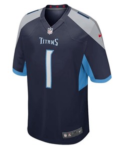 Peter Skoronski Tennessee Titans 2023 NFL Draft First Round Pick Game Jersey - Navy