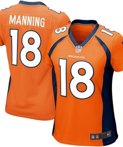 Peyton Manning Denver Broncos Womens Game Jersey - Orange Nfl