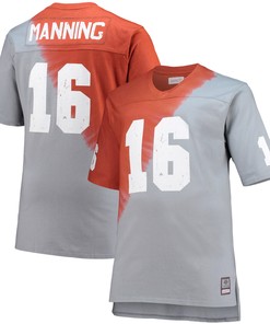 Peyton Manning Tennessee Volunteers Mitchell & Ness Name & Number Tie-dye V-neck T-shirt - Tennessee Orange/gray Ncaa