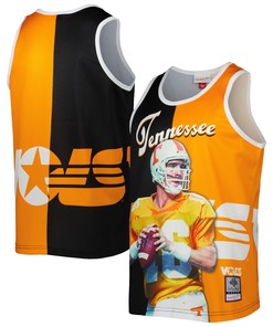 Peyton Manning Tennessee Volunteers Mitchell & Ness Sublimated Player Tank Top - Black/tennessee Orange Ncaa