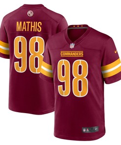 Phidarian Mathis Washington Commanders Player Game Jersey - Burgundy