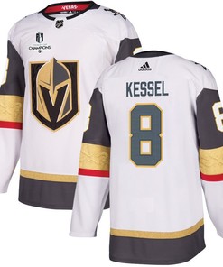 Phil Kessel 8 Vegas Golden Knights Stanley Cup 2023 Champions Patch Away Breakaway Men Jersey - White