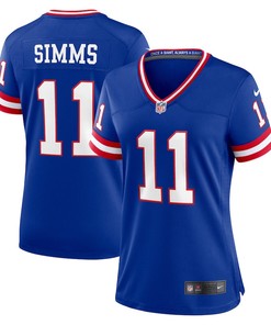 Phil Simms 11 New York Giants Women's Classic Retired Player Game Jersey - Royal