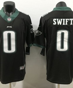 Philadelphia Eagles #0 D'andre Swift Jersey - Black