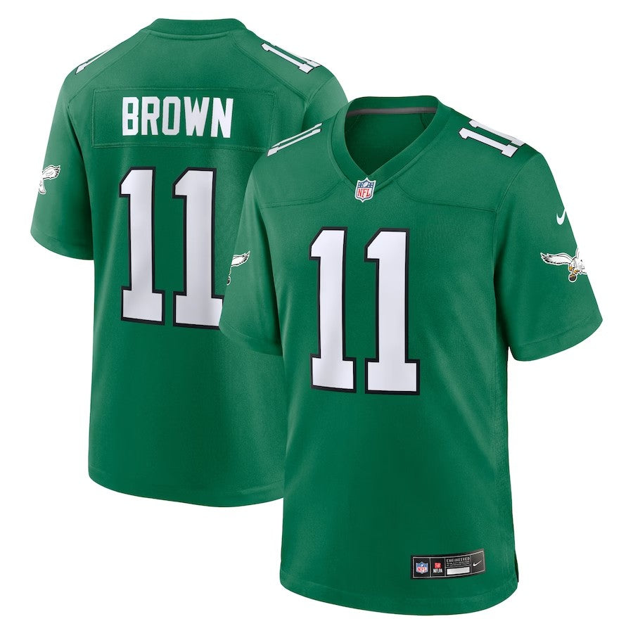 Philadelphia Eagles #11 Aj Brown Alternate Game Player Jersey - Kelly Green