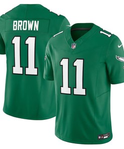 Philadelphia Eagles #11 Aj Brown Alternate Vapor Fuse Limited Jersey - Kelly Green